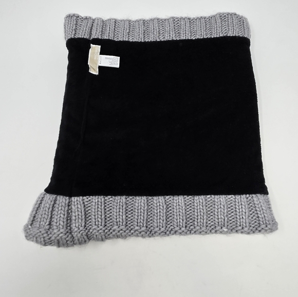 MICHAEL KORS GREY KNITWEAR CABLE KNIT FLEECE LINED INFINITY SCARF WOMEN OS BUFF - Picture 9 of 9